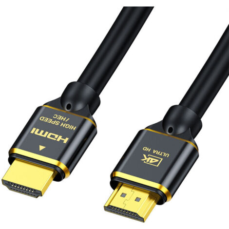 Câble HDMI 4K 1,5m, Câble HDMI Haute Vitesse 18 Gbps Snowkids, 4K, 3D, 2160P, 1080P, Ethernet - Cordon HDMI tressé 28AWG - Compatible avec Le Retour Audio (Arc) TV UHD, Blu-Ray, PS4, PS3, PC (1/5)