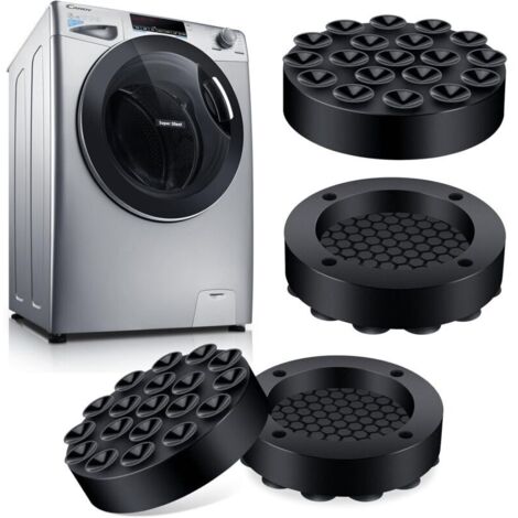 CSPARKV Tapis Anti Vibration Machine a Laver Universel Universel, 4 Pièces Tampon en Silicone Tapis Machine à Laver Anti Vibration pour Machines à Laver, Séchoir, Réfrigérateur, Tableau (1/4)