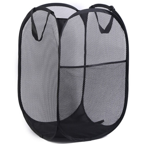 Panier à Linge Pliant 75L Grand Panier à Linge Pliable, Paniers Pliants Lavage Paniers à Linge Pliables Portables pour Chambre et Salle de Bains, Panier de Nettoyage Pliable Panier à Linge Noir (1/5)