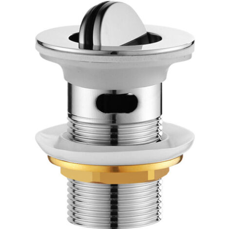 Perforé - M1393Bonde de lavabo design sans trop plein et sans corps de bonde, chromé (1/4)