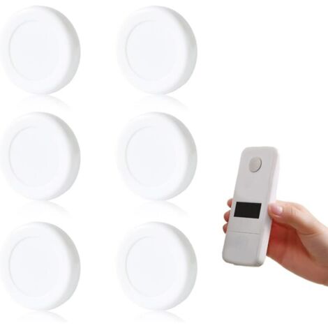 6 pièces Support magnétique mural pour télécommande, Support mural télécommande magnétique sans perçage pour la maison, à l'école et au bureau, range telecommande (Blanc) (1/5)