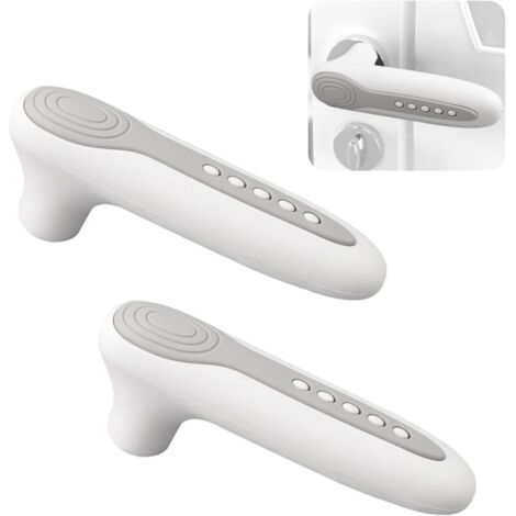 Lot de 2 housses de poignée de porte en silicone antistatiques pour poignées de porte carrées et plates (1/5)