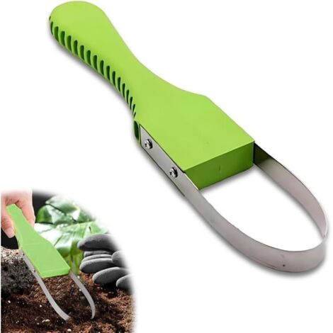 CSPARKV 1 Pièce Grattoir de Jardin Désherbeur à Main en Acier Inoxydable Désherbeur Manuel Outil de Désherbage en Acier Inoxydable Weeder de Jardin pour Désherber Votre Jardin Creuser (1/5)