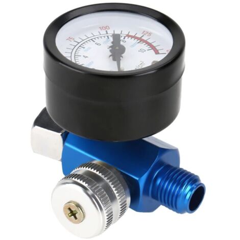 CSPARKV Régulateur de Pression d'air de Peinture en aérosol 1/4, jauge, kit de régulateur d'accessoires pour Outils pneumatiques, Valve de réglage pour Outils pneumatiques, Meilleur Effet (1/5)
