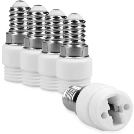 5x adaptateur de douille - Convertisseur douilles E14 vers G9 - Adaptateur de support de lampe culot baïonnette pour ampoule LED halogène (1/5)