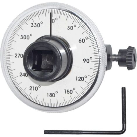 Jauge Angle Torsion,Clé DynamoméTrique De Torsion à Angle GoniomèTre 1/2",Serrage 360 Degré RéGlable EntraîNement Indicateur De Couple Compteur Jauge Angulaire D'Angle (1/5)