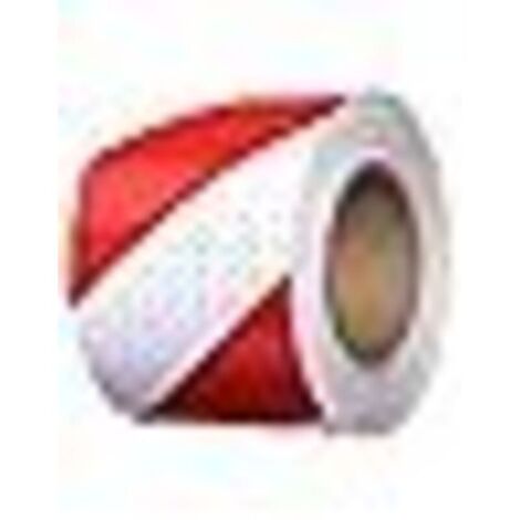 CSPARKV 25m x 5cm Bande Réfléchissante Autocollante Rouge et Blanc,Intensité Ruban Reflechissant Sécurité Adhesif Haute,Ruban Adhésif Réfléchissant Avertissement Haute Visibilité pour Voiture, L'extér (1/5)