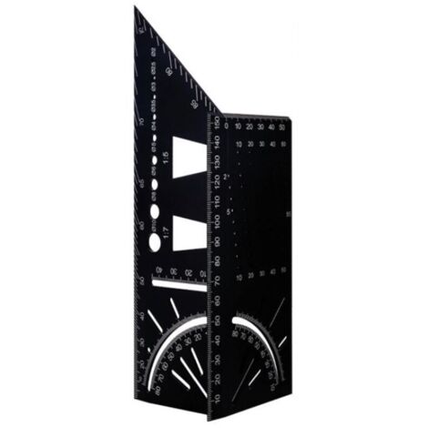Équerre Menuisier 3D, Angle Règle Alliage d'Aluminium 45 90 Degrés d'Onglet Travail du Bois Règle de Mesure Poutres Tubes Tridimensionnel pour Décorative (1/5)