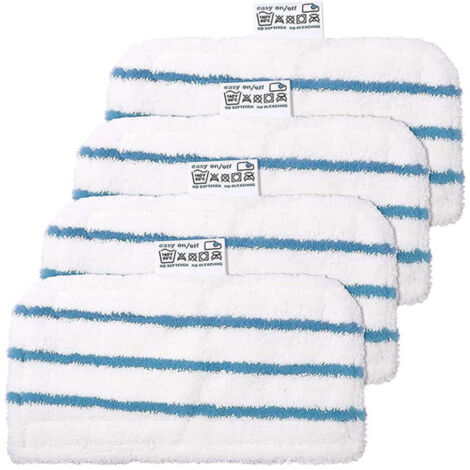 CSPARKV Lot de 2 Patins Multi Surfaces pour Balais à Vapeur - Tampons de Nettoyage en Microfibre Durable - Accessoires pour Nettoyeur Vapeur - Housse Lavable - Rectangulaire (1/5)