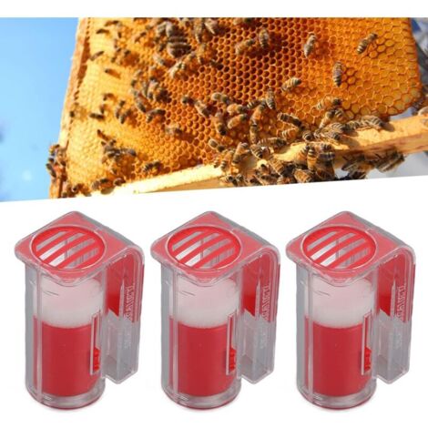 CSPARKV Kit de Marquage de la Reine Cage de Marquage de la Reine des Abeilles en Plastique Catcher Bouteille de Marqueur de Marquage de la Reine Bouteille de Marqueur de la Reine des Abeilles à une(ro (1/5)