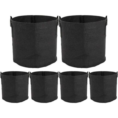 CSPARKV 6 pièces Sacs à Plantes en Non tissé Aération Tissu Pots Respirant Sac avec Poignées pour Jardin Maison 3 Gallon (1/5)