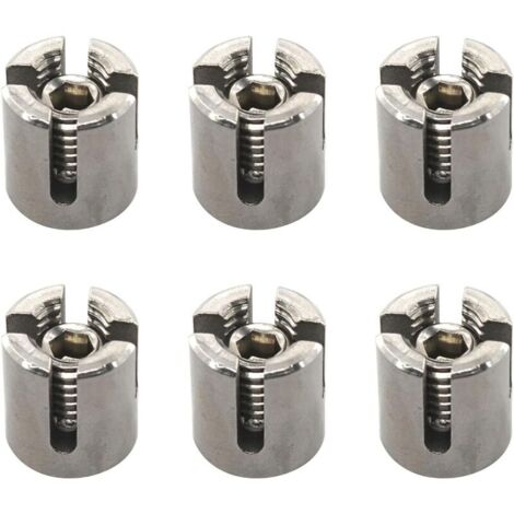 Serre-câbles Acier Inoxydable Argenté M10 x 3 mm Lot de 6