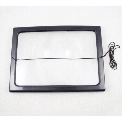 A4 Pleine Page Loupe de Lecture Loupe avec 4 LED Lampe Lentille de Grossissement 3X (1/5)