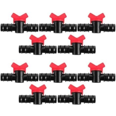CSPARKV 10 Pièces Vanne Capillaire Droite vanne d'arrosage Valve d'irrigation en Plastique Tuyau Accessoires raccords d'irrigation vanne d'irrigation Goutte à Goutte par (1/5)
