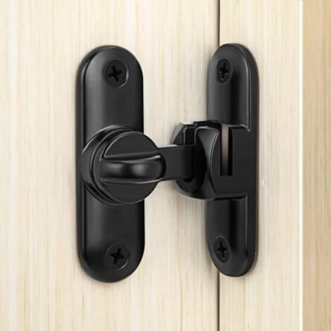 CSPARKV Verrou de Porte pour Portes Coulissantes 90/180 Degrés Serrure de Porte avec Vis pour Porte de Grange Coulissante Cuisines Fenêtre (1/4)
