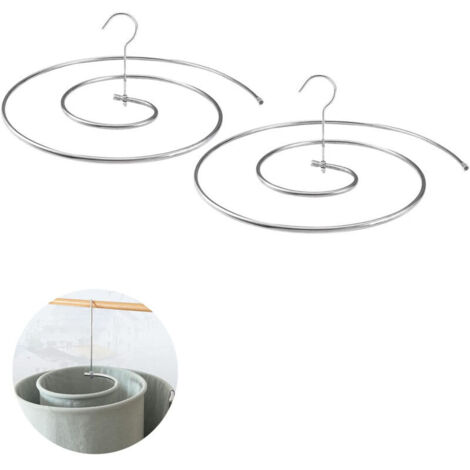 2 Pièces Cintres en Spirale pour Draps, Support De SéChage De Couette Suspension, Spirale Multifonctions Etendoir Pliable Antidérapant Cintres pour Couvertures Draps... (1/3)