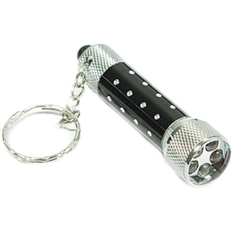 Mini 5 LED Lampe de Poche, Porte-clés Porte-clés Noir Ultra Durable de la Torche très Durable et utile Professionnel et Attrayant (1/4)