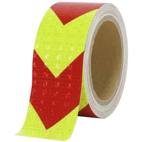 Bande Reflechissante 5cmx3M Autocollante Ruban Adhésif, étanche à l'eau Réfléchissant Reflechissante Autocollante Imperméable Bande Réfléchissante pour Véhicules, Extérieur (Rouge vert) (1/5)