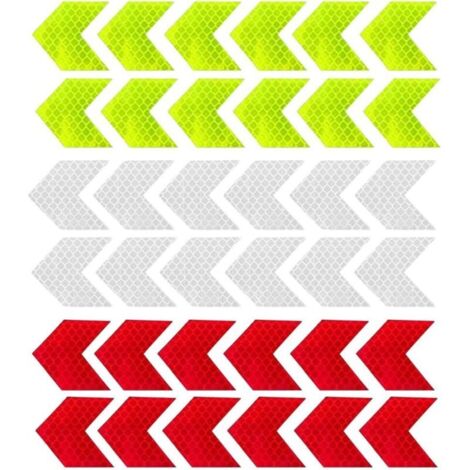 CSPARKV Bande Reflechissante Autocollante 36 Pièces Autocollants Réfléchissants Autocollante Moto Reflechissante Autocollant Voiture Stickers Reflechissant Ruban Adhesif Reflechissant (1/5)