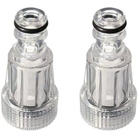 CSPARKV (3×3×6.4cm)Lot de 2 filtres à eau pour jardin, pompe de jardin et irrigation de jardin et maison – Entrée filetage intérieur 3/4" – Sortie 1/2" raccord de jardin – Raccord enfichable (1/3)