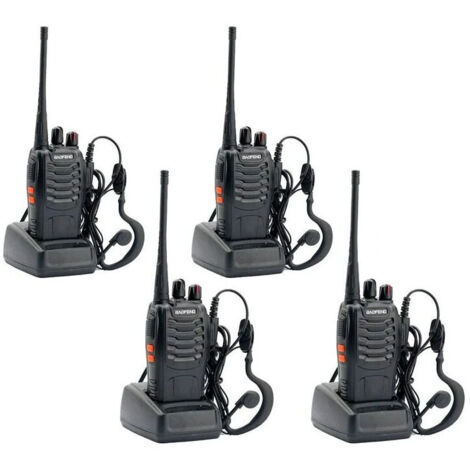 Talkie walkie Radio bidirectionnelle BF-888S (lot de 4) et câble de programmation USB (1 pièce) (1/5)