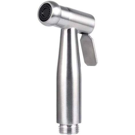 Pulvérisateur de bidet/pulvérisateur à main en acier inoxydable avec crochet, facile à installer, pour l'hygiène personnelle et le lavage des toilettes (1/5)