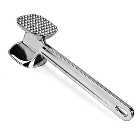 Attendrisseur de viande double face en alliage d'aluminium - Attendrisseur avec picots et maillet plat pour steak, poulet, poisson, porc, bœuf - Outil de cuisine (1/5)