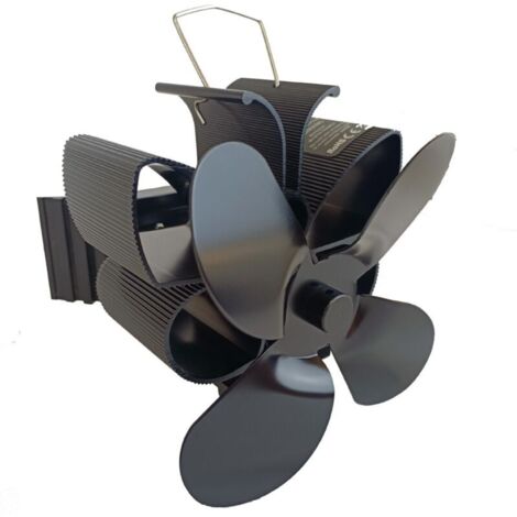 Ventilateur de cheminée magnétique, ventilateur de cheminée à 4 pales, ventilateur de poêle à bois silencieux pour poêle à bois/cheminée/gaz/bûches/granulés (1/5)