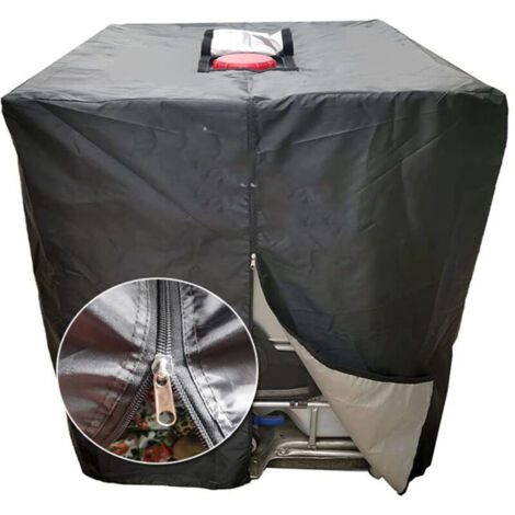 Housse de réservoir, housse de réservoir IBC 1000L avec fermeture éclair, protection UV anti-poussière, housse de réservoir d'eau imperméable 1000L, housse en tissu Oxford 210D, récipient d'eau de plu (1/5)