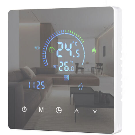 Thermostat Intelligent Intelligent, Thermostat de chauffage de l'eau, affichage LCD, bouton tactile Programmable pour la maison, le bureau, l'école, l'hôtel (1/5)