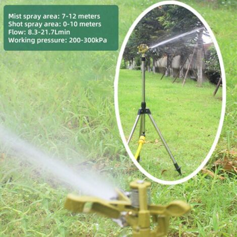Bras oscillant en alliage de zinc, irrigation de jardin, verdissement de la pelouse, buse 360, ensemble de trépied rétractable, type de trépied d'arrosage (1/5)