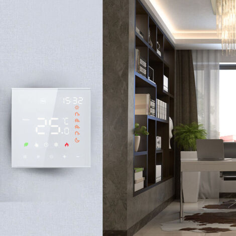 Thermostat intelligent 3A Écran LCD numérique programmable Contrôleur de température de chauffage par le sol Thermostat numérique mural intelligent pour le chauffage de l'eau (1/5)