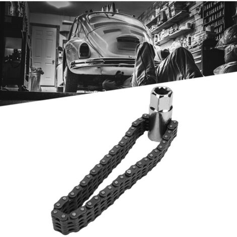 Clé à chaîne robuste de 14 cm pour filtre à huile, outils universels de réparation automobile (1/5)