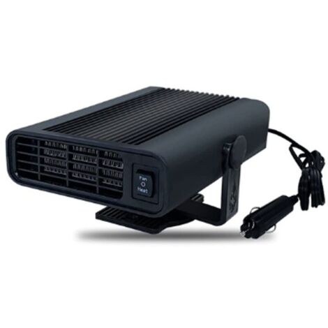 Chauffage de voiture portable 12 V/24 V, chauffage rotatif à 360°, 150 W, chauffage électrique, dégivreur, chauffage de voiture (couleur : noir, taille : 12 V) (1/5)