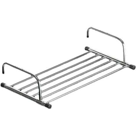 Support de séchage en Acier Inoxydable, Support de séchage Pliable for Balcon à l'extérieur de la fenêtre de la Chambre à Coucher (Size :78-140cm) - RWCintre (1/5)