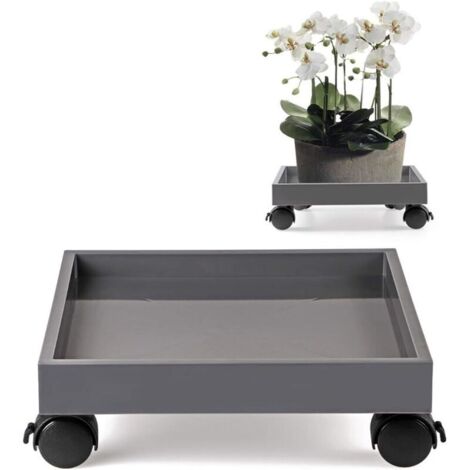 Support De Pot De Fleur À Roulette, Porte Plante A Roulettes, Soucoupe Pour Plantes En Abs, Pour Déplacer Les Jardinières En Pot, Plantes À Fleurs De Pont, Capacité De Charge 50kg(Carré) - RWRoule-pot (1/5)