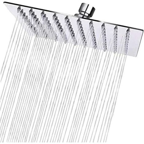 Tete de douche Pluie Carré en Acier Inox 50CM - Haute Pression Pommeau Douche, Économiseur d'Eau, Anti-Calcaire, Rotation 360°, Installation Facile (1/5)