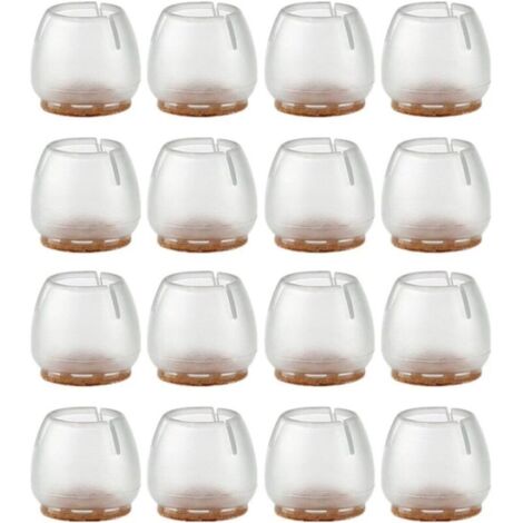 16 Pièces Chaise Casquettes 25-29mm Patins pour Meubles Silicone Protection Plaquettes de Pieds de Meubles Chaise Jambe Caches Housse de Table Rayures Protecteurs de Sol pour Pieds Ronds (1/5)