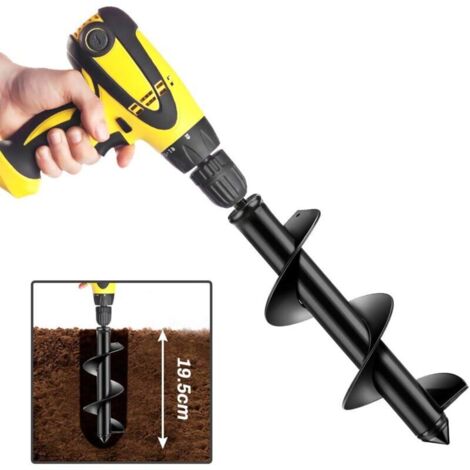 Foret hélicodal de tarière de jardin, perceuse à main électrique sans ...