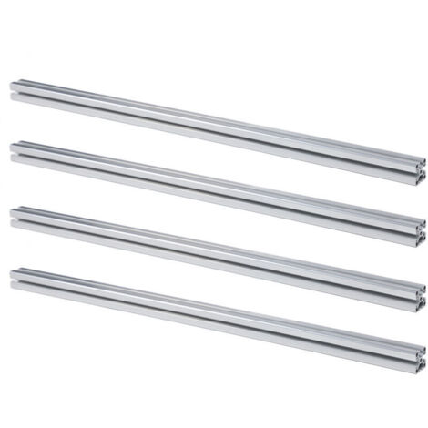 Lot de 4 profilés d'extrusion en aluminium à rainure en T 4040 - Norme européenne - Rail linéaire anodisé - Pièce d'imprimante 3D CNC DIY 39,4 pouces 1000 mm (1/5)
