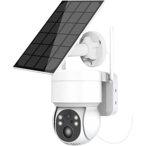 Caméra de sécurité extérieure, caméra IP PTZ solaire HD sans fil avec panneau solaire et batterie rechargeable, caméra de surveillance vidéo CCTV 4MP pour la maison, l'allée, le couloir. (1/5)