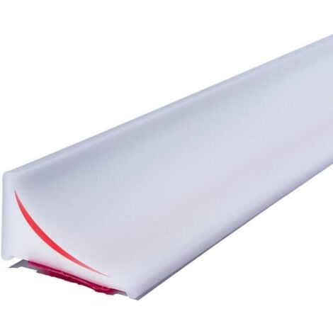 100CM butée de douche pour porte sans cadre, barrière d'eau en silicone seuil douche, bande autocollante protection du barrage salle bain et cuisine, Blanc - RWFixation de porte et paroi de douche (1/5)