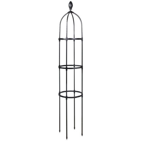 Tuteur de Jardin 145 cm Colonne rosiers Support pour Plantes grimpantes Ø 31.7 cm Obélisque de Jardin - RWTuteur pour végétaux (1/5)