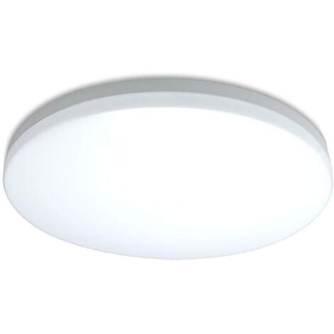 Plafonnier LED 12W, plafonnier 23 x 5 cm, étanche IP44, blanc neutre 4000K, lumière LED ronde pour salle de bain, chambre, couloir, entrée, cuisine - RW (1/5)