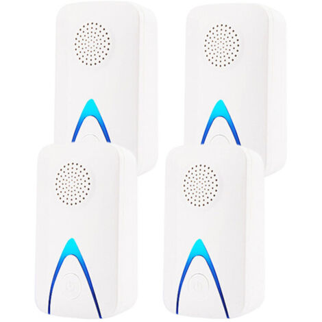 Lutte électronique contre les parasites d'intérieur, souris à ultrasons [paquet de 4] répulsif à ultrasons contre les moustiques répulsif à ultrasons pour souris d'intérieur (1/4)