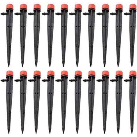 60pcs Irrigation goutteurs réglable Micro Irrigation Goutte à Goutte 8 Sortie d'eau Jardin arroseur goutteur Outil d'arrosage (1/5)