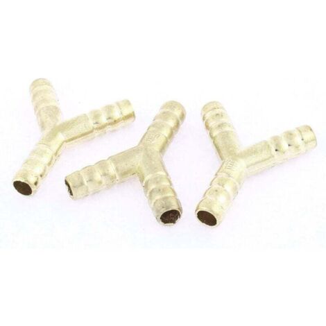 Y Forme 3 voie flex tuyau raccord cannelé Dia 10mm Connecteur 3 pcs 499L902 (1/2)