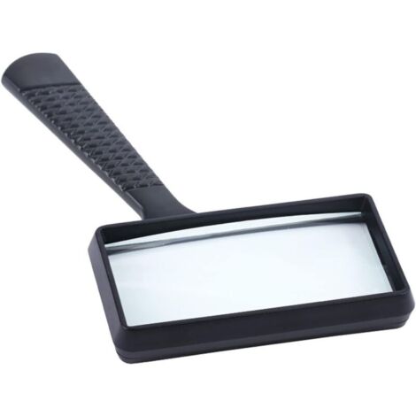 Enowelir Loupe Lecture Rectangulaire à Main 5X Poignée Plastique 100x50mm Loupe Navigation Livres Documents Journaux Brochures Petites Polices Identification Bijoux UC34 (1/4)