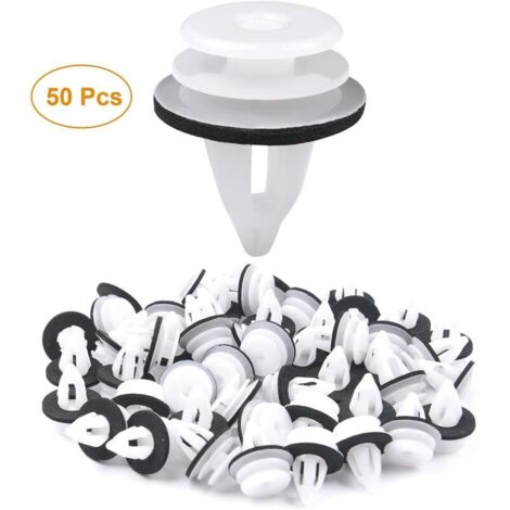 Clip de Fixation de Voiture, 50PCS Universal Retenue Vehicle Clips Rivets en Plastique, Fixation de Carrosserie Garniture de Voiture pour Auto Voitures Panneaux de Portes (1/5)