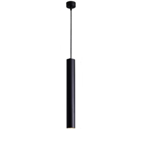 LED Lampe Suspension Nordique Long Tube Lampe Suspendue Minimaliste Créatif Plafonnier Art Moderne Décor Luminaire pour Salle à Manger Cuisine Ile lumière blanche et chaude 4000K(Noir-30cm) (1/5)